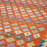 Handmade Afghan Kilim extra long runner - 309388